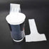 UtySty 200 Pack Packing Drinking Bags with Handle Disposable T-Shaped Drink Carrier Bag Single Cup Holder Grip Carrier