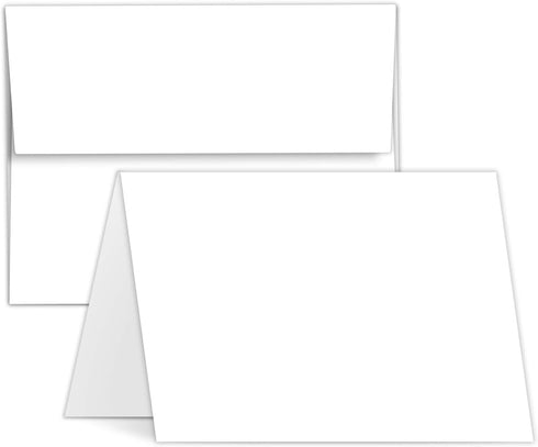 Greeting Cards Set - 5x7 Blank White Cardstock and Envelopes, Perfect for Invitations, Set of 50