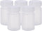 PATIKIL 5 Pcs 50ml Transparent White Reagent Bottles, PE Wide Mouth Round Graduated Bottles with Screw Cap for Lab