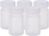 PATIKIL 5 Pcs 50ml Transparent White Reagent Bottles, PE Wide Mouth Round Graduated Bottles with Screw Cap for Lab