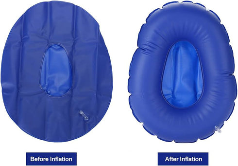 MOTOULAX 16123 Bedsore Chair Blue Cushion Professional Inflated Portable Chair Cushion Folding Back Cushion