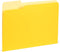 Blue Summit File Folders, Letter Size, Yellow Two-Tone, 1/3 Tab, 100 Pack