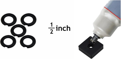 (6 Sets) 1/2" Retaining Ring Clip with O-Ring for Milwaukee Electric Impact Wrench, Tool Included