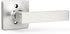 GOBEKOR Brushed Nickel Lever Door Handle - Dummy Door Levers for Square Closet, Non-Turning Door Handle