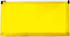JAM PAPER Plastic Envelopes with Zip Closure, #10 Booklet Wallet, Yellow, 12/Pack