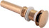 Zerodis Basin Sink Unslotted Pop Up Click Clack Sprung, Plug Drain Assembly for Bathroom Sink (Rose Gold)