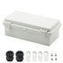 Zulkit Junction Box, ABS Plastic Dustproof Waterproof IP65 Electrical Boxes with 2 Cable Glands, 7.9 x 3.9 x 2.8 inch