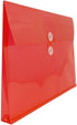 JAM PAPER Plastic Envelopes with Button & String Tie Closure - Legal Booklet - 12/Pack, Red.