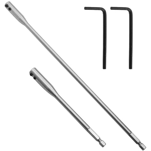 ISDVBUY 4 Packs Sets, 6 12 Inch, Drill Bit High-Carbon Steel Spade Drill Bits Extension Key and Wood Spade Bit