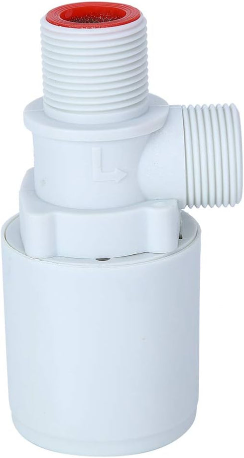 Automatic Float Valve, 3/4" Thread Water Level Control Valve, Plastic Vertical Liquid Level Control Sensor with Filter