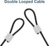 Vin Beauty 10PCS 12 Inch 2mm Stainless Steel Cable with Loops, Security Cable Short Wire Lock Cable Lanyard Chain Link