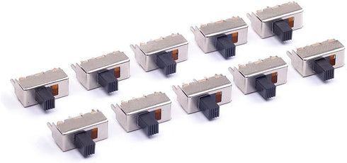 10Pcs 12mm Vertical Slide Switch SPDT 1P2T with 3 Pins PCB Panel for Arduino (Pack of 10)