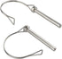 2 Pack Safety Coupler Pin, 5/16" x 2-3/4" Full Marine Grade 316 Stainless Steel Heavy Duty Locking Pin