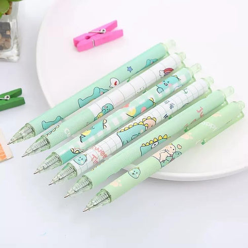 Tangseajiao 4 Set, Pcs Green Cute Mechanical Pencil Cartoon Refills Stationary Back to School Office Supplies