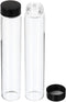 PATIKIL 60mL Reagent Media Bottle, 12 Pack Round Glass Storage Bottles with Plastic Screw Cap