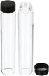 PATIKIL 60mL Reagent Media Bottle, 12 Pack Round Glass Storage Bottles with Plastic Screw Cap