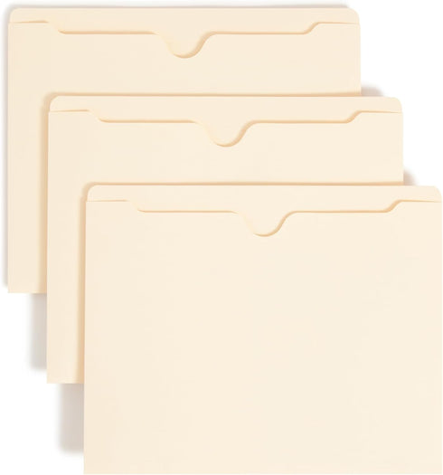 Smead File Jackets, 25 Count, Manila, Reinforced Straight-Cut Tabs, Letter Size