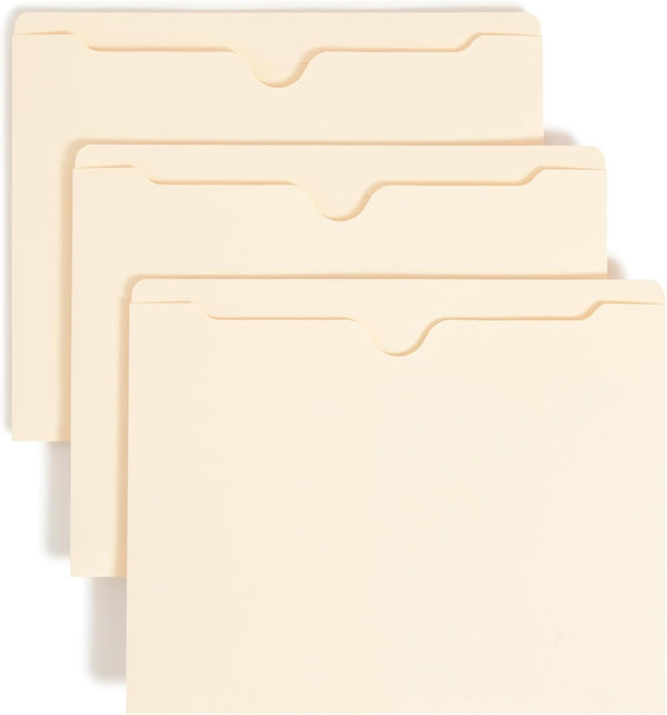 Smead File Jackets, 25 Count, Manila, Reinforced Straight-Cut Tabs, Letter Size