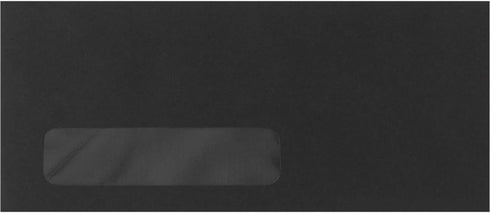 LUXPaper #10 Business Window Envelopes | Commercial Flap | 4 1/8" x 9 1/2" | Midnight Black | 80lb. Text | 50 Qty by LUXPaper