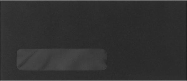 LUXPaper #10 Business Window Envelopes | Commercial Flap | 4 1/8" x 9 1/2" | Midnight Black | 80lb. Text | 50 Qty by LUXPaper