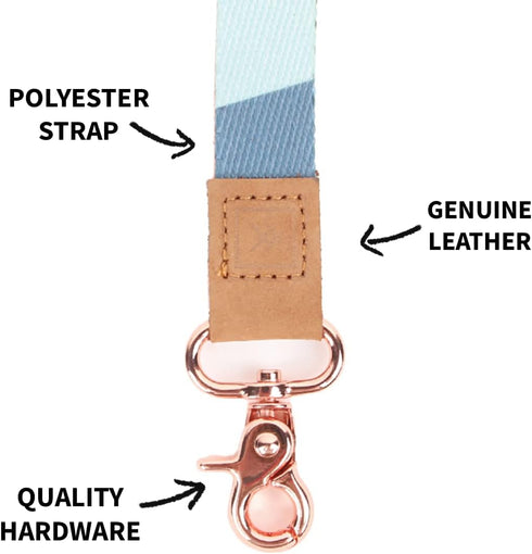 Thread Wallets Lanyards for ID Badges, Durable Key Lanyard with Clip & Buckle Holder for Men and Women
