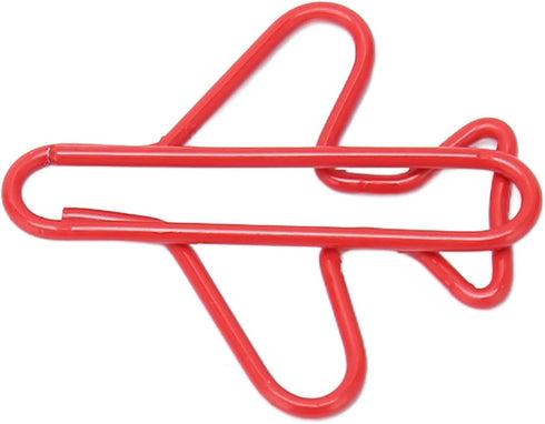 Office Paper Clips - Airplane Shaped for Scrapbooking, Plating Process, Red