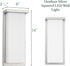 14 Inch 3000K Hamilton Hills Silver Squared Flush Mount Outdoor Light Fixture | Modern Front Door Exterior Light