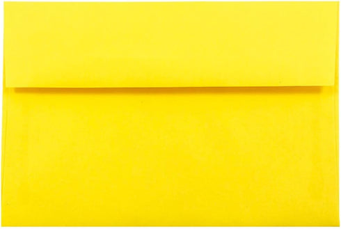 JAM PAPER A10 Colored Invitation Envelopes - 6 x 9 1/2 - Yellow Recycled - 50/Pack