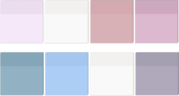 EOOUT Pastel Transparent Sticky Notes, 3x3 Inches, 8 Pack, Clear Sticky Tabs, Translucent Page Markers for Office School