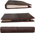 newestor Travelers Notebook Cover with Inner Pockets, Card Slots, and Pen Holder, A5 Size (Dark Brown)