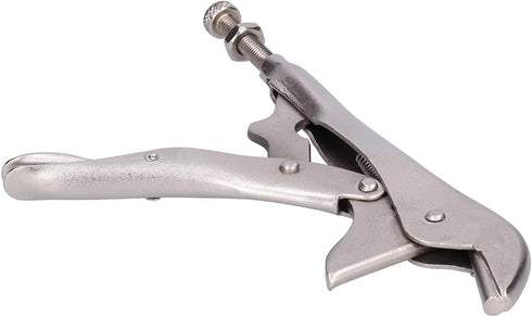 ViaGasaFamido Locking Pliers, Curved Jaw Wire Cutter, Copper Pipe Sealing Tool with Tension Spring, 7mm 45# Steel