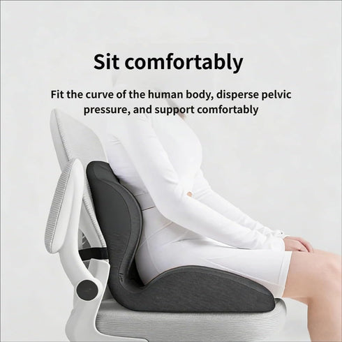 Generic Ergonomic Seat Cushion with Lumbar Support,Cushion for Office Chair with L-Shaped Design,Orthopedic Car Seats
