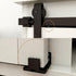 FLYVLIEG 4FT Super Mini Sliding Barn Door Hardware Kit for Single Door TV Stands Small Cabinets, J-Shaped Hanger (No