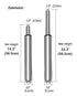 14" to 22" Long Adjustable Gas Lift Cylinder Tube for Office Chair Stool Replacement Parts,Heavy Duty Hydraulic Pneumatic Cylinder Shock Piston (8"Stroke)
