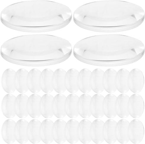 60Pcs 25mm Set iplusmile Optical Glass Double Convex Lens Ground-Edge Safety & Clear View for Light Experiments