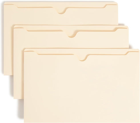 Smead File Jacket, Reinforced Straight-Cut Tab, 2" Expansion, Legal Size, Manila, 50 per Box (76560)