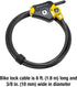6 3/8-Inch 8413DPF Master Lock Black and Yellow Python Cable Lock with Key, Outdoor Lock for Bikes, Trail Cameras