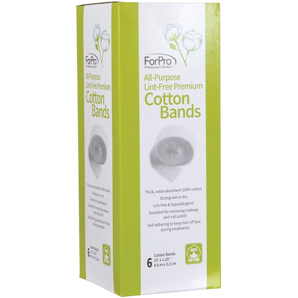 ForPro Professional Collection All-Purpose Lint-Free Premium Cotton Bands, 6-Count Pack