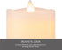 4x6 Inch 5-Hour Mikasa LED Wax Pillar Candle, White Wavy Flameless Candle with Dancing Flame Effect and Timer - Battery