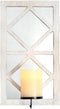 The Lakeside Collection Classic Windowpane Mirror Wall Sconce with LED Candle -