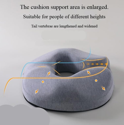 Generic Tailbone 16.5"x15"x3.5" 19 (Pink-1) Orthopedic Donut Seat Cushion Round Hollow Design for Office Chair Car