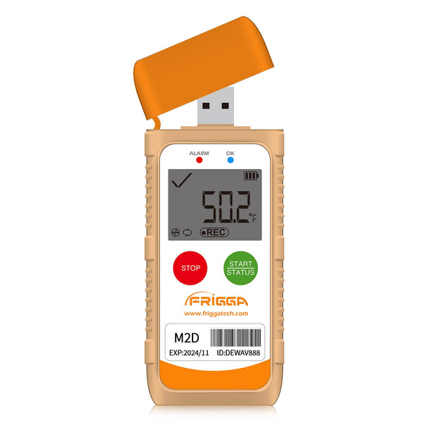 Frigga M2D Reusable Temperature Data Logger Multi-Use USB Digital Temperature Recorder 14400