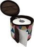 Olve Portable Toilet Paper Holder, Cat Proof Roll Tissue Dispenser, Foldable Storage Bag for Camping, Brown