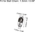 uxcell Ball Chain Connector, 1.5mm Ball Chains Clasp Crimp Clips Link Stainless Steel Connection, Pack of 100