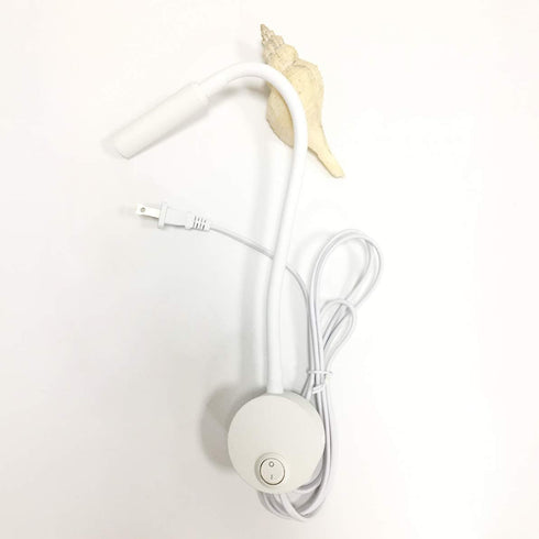 2 Pack 110V 2pcs 6000K) Corded Wall Mount Lamp Reading Wall Light for Bed Easy Install (White Body, Pure White