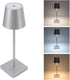 Dimmable TOPINCN, High Brightness LED Touch Modern Simple, Rechargeable Cordless for Restaurant Bar (Silver)