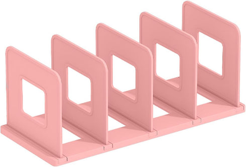 Marte Vanci 4 Slots Desktop File Sorter Organizer, Thickened Plastic Magazine Holder for Office Desk Kitchen Shelf