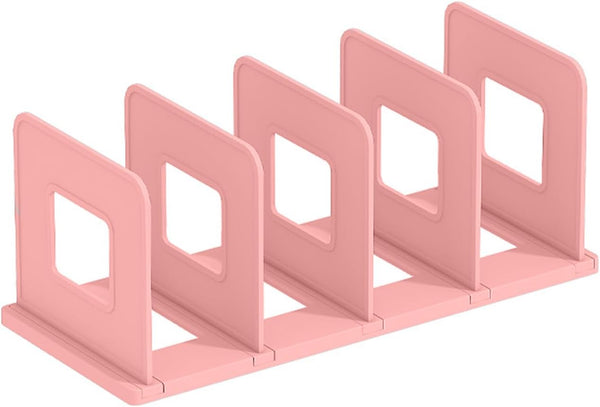 Marte Vanci 4 Slots Desktop File Sorter Organizer, Thickened Plastic Magazine Holder for Office Desk Kitchen Shelf