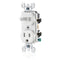 Leviton T5225-W Combination, 15 Amp, 120 Volt AC Toggle Switch and 15amp, 125 Volt Tamper Resistant Receptacle