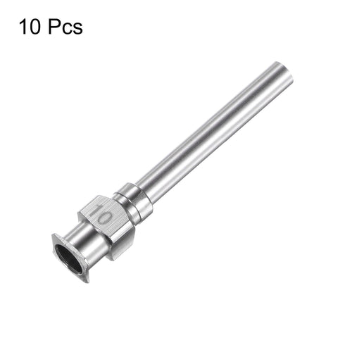 10pcs 10Gauge Stainless Steel Dispensing Needles, 1" All Metal Glue Needle Tube Blunt Tips for Lab Use